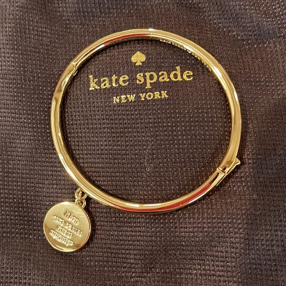 Kate Spade Libra bracelet ( She scales great heights ). Gold/Pink/Rhinestones - Picture 4 of 7